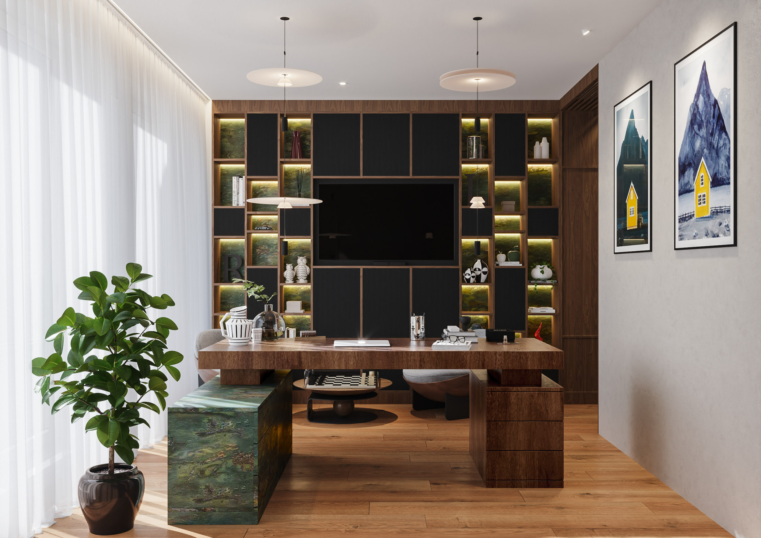 3D visualization for an interior design project of a residential proprty by Visioaxis - studio for architectural, interior and real estate CGI | cabinet