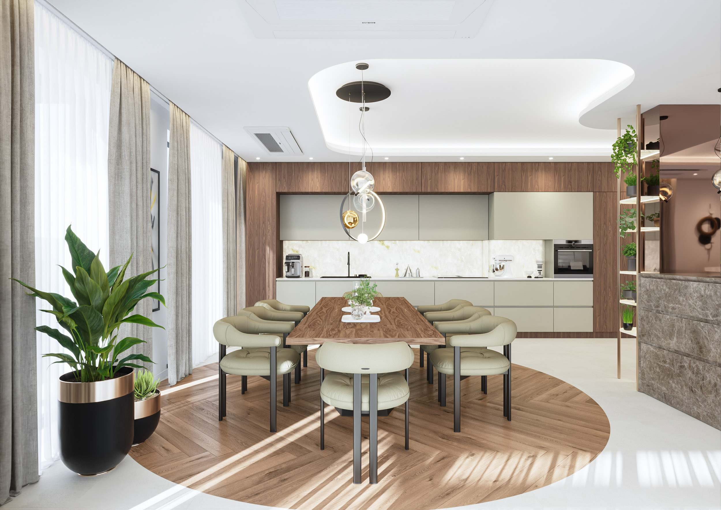 3D visualization for an interior design project of a residential proprty by Visioaxis - studio for architectural, interior and real estate CGI | kitchen