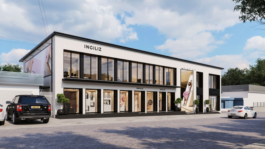 Ingiliz workspace interior 3D visualization by Visioaxis - CGI studio for interior, architectural and real estate visualizations