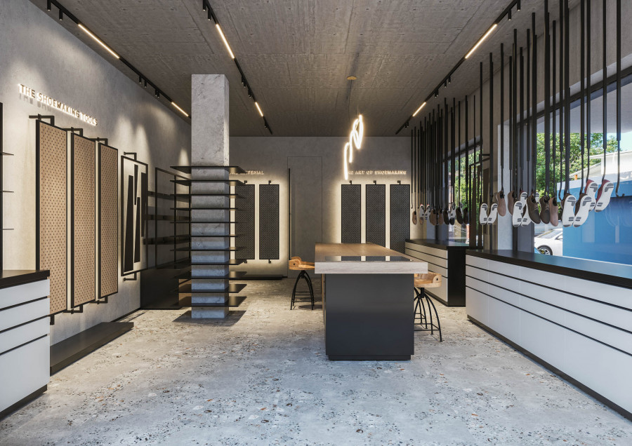 Ingiliz workspace interior 3D visualization by Visioaxis - CGI studio for interior, architectural and real estate visualizations