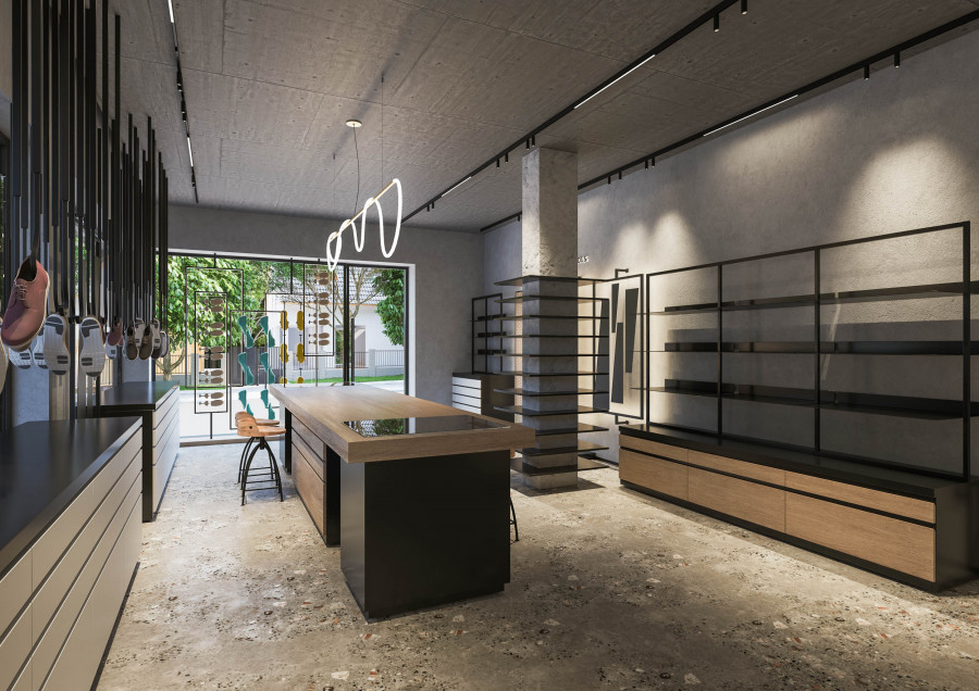Ingiliz workspace interior 3D visualization by Visioaxis - CGI studio for interior, architectural and real estate visualizations