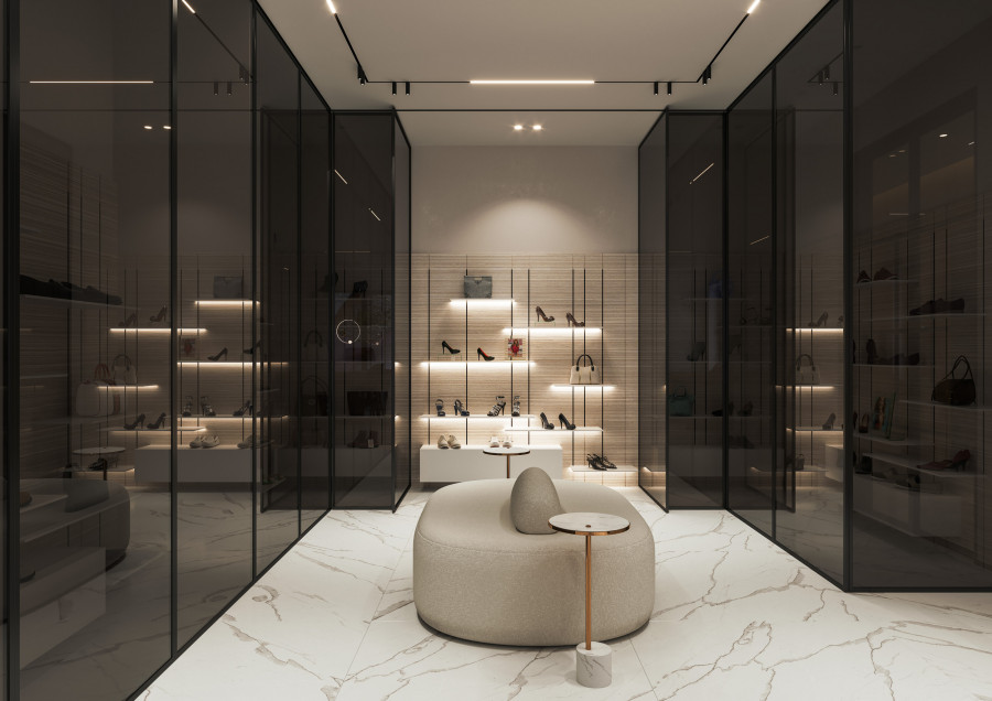 Ingiliz workspace interior 3D visualization by Visioaxis - CGI studio for interior, architectural and real estate visualizations