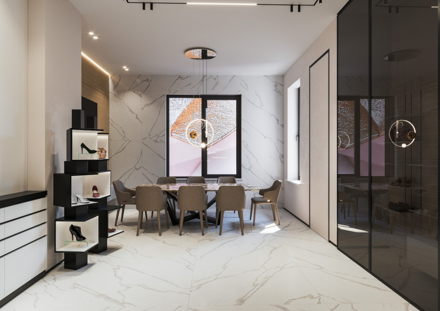 Ingiliz workspace interior 3D visualization by Visioaxis - CGI studio for interior, architectural and real estate visualizations