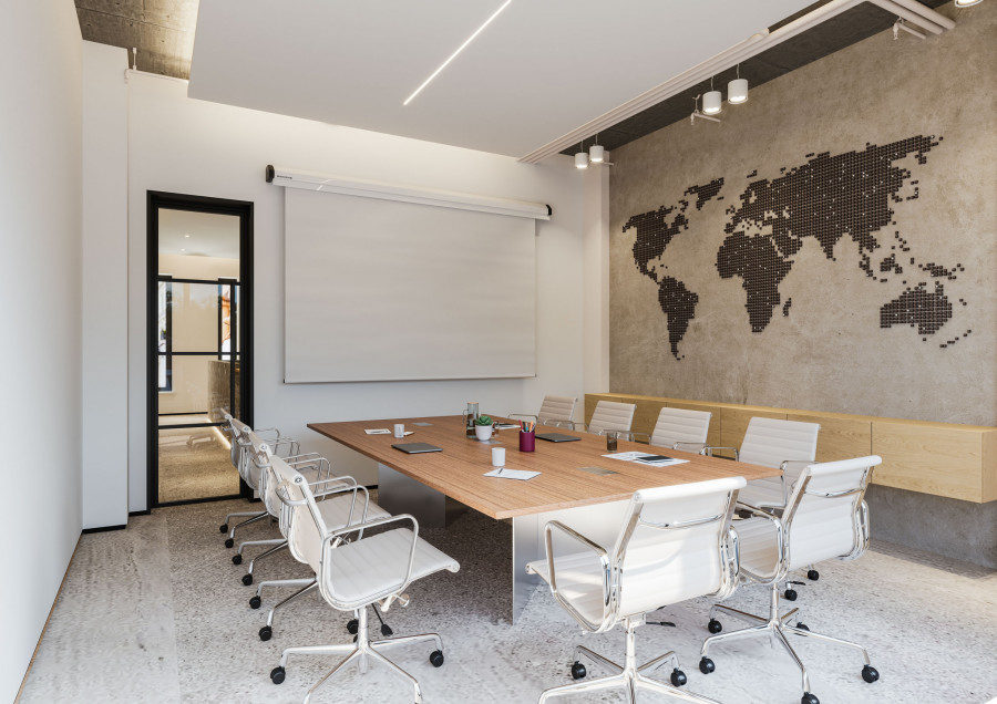 Ingiliz workspace interior 3D visualization by Visioaxis - CGI studio for interior, architectural and real estate visualizations