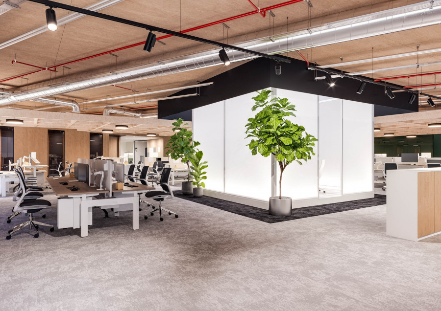 Pavers UK workspace interior 3D visualization by Visioaxis - CGI studio for interior, architectural and real estate visualizations